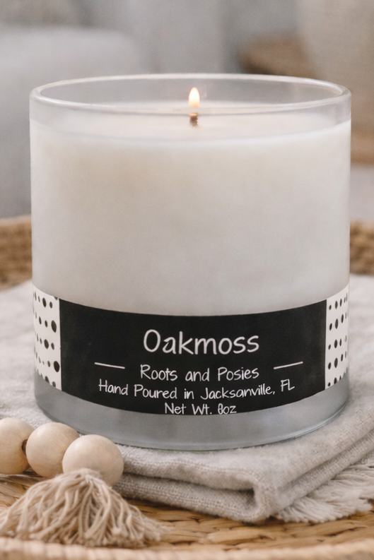 Oakmoss Candle for a Green, Earthy Space