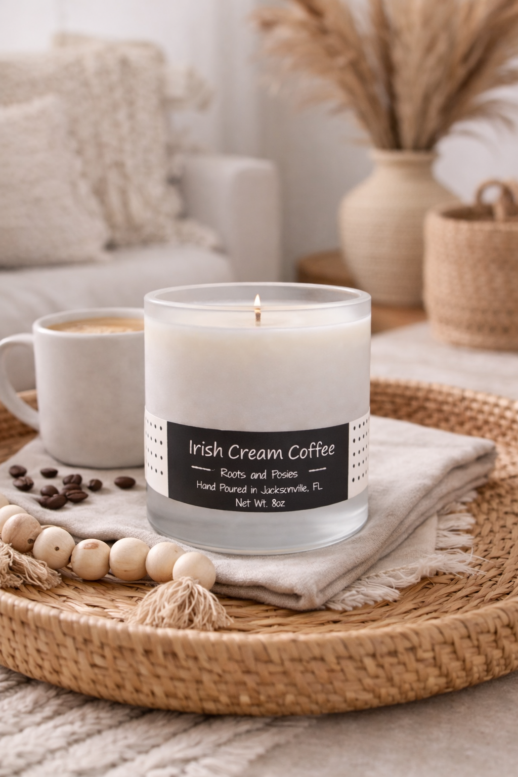 Irish Cream Coffee Soy Candle for Warm, Cozy Spaces