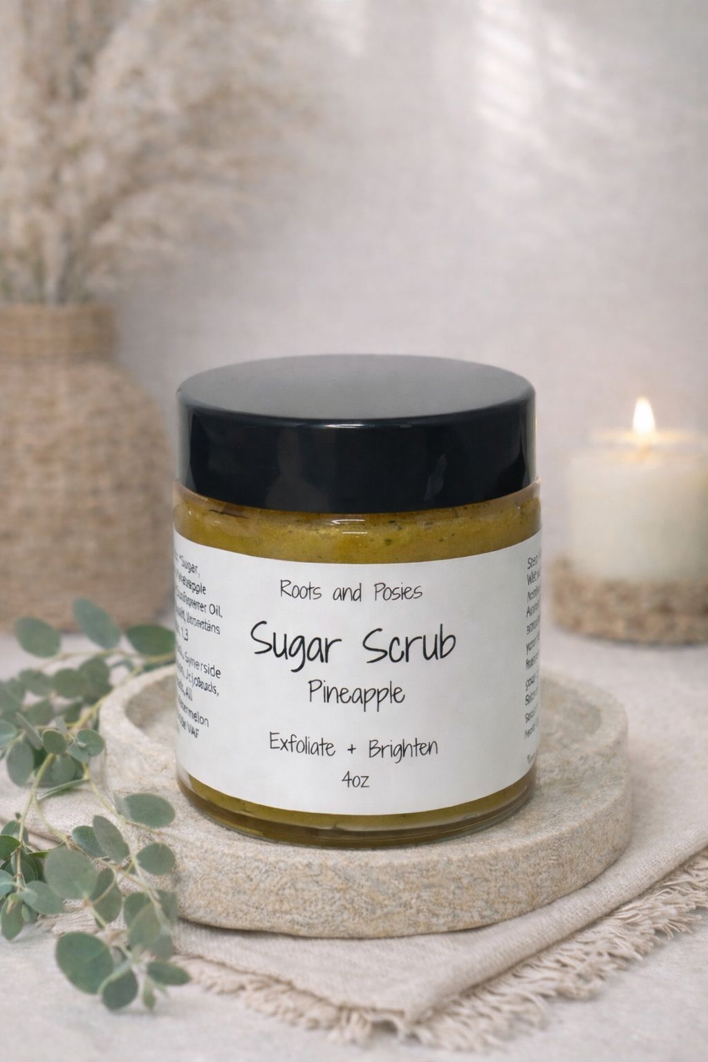 Pineapple Sugar Scrub for Brightening + Gentle Exfoliation