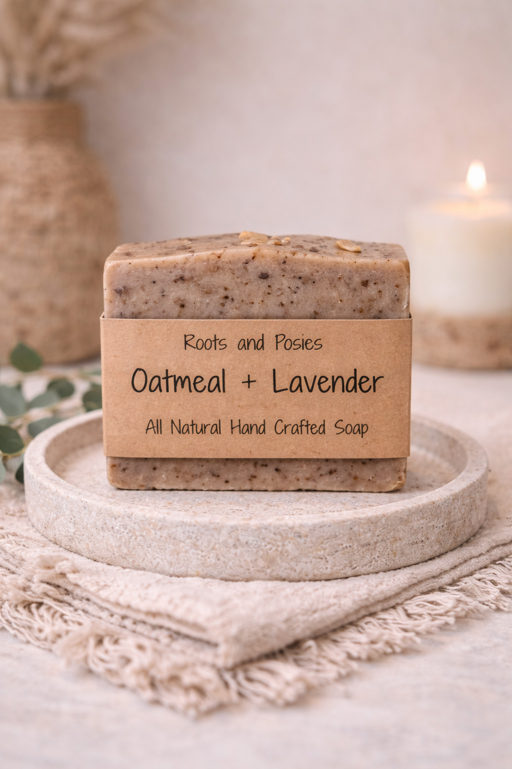 Lavender +Oatmeal Handcrafted Soap